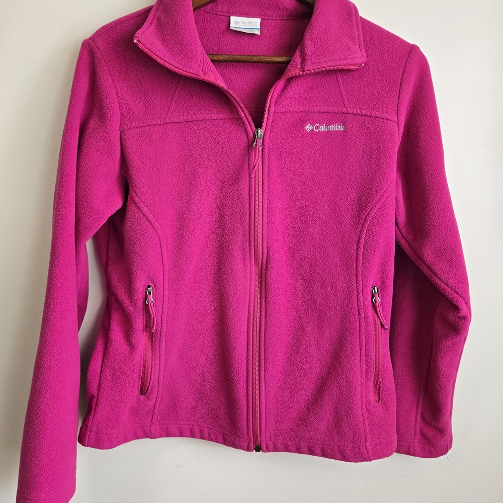 Columbia Bright Pink Full-Zip Fleece
